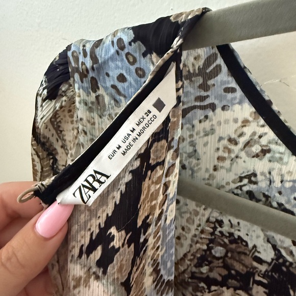 Zara Multi Color Ruffled Sheath Dress - Picture 5 of 5